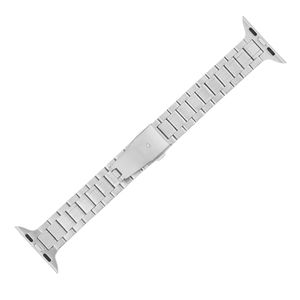 Bracelet de montre en acier inoxydable argenté pour smartwatch, bracelet de remplacement minimaliste, décontracté et professionnel - Product Image 3