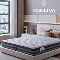 Matelas VONLIVA personnalisé, hybride, confortable, à ressorts ensachés, avec mousse à mémoire de forme, taille King, garantie 10 ans