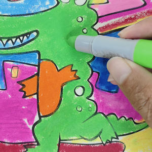 プロ仕様のツイスト式カラフルシルクワックスクレヨン、水洗い可能なジェルアーティストカスタム12色消せるプラスチッククレヨンセット（子供用） - Product Image 4