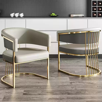 Chaise de salle à manger en métal moderne, luxueuse, stable et durable, pour hôtel, bureau, salon de beauté, salon de manucure, usage client, maquillage