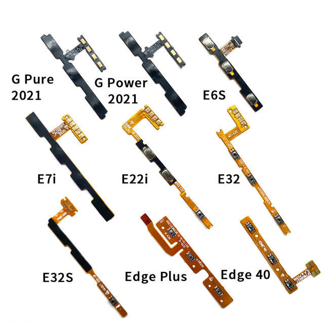Wholesale Power Volume Button Flex Cable for Moto E20 E30 E40 E6s E7i E7 E6 E5 E22i E32 E32S On/Off Volume Button Repair Parts