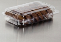 Boîte en plastique jetable transparente à charnière personnalisée pour aliments, sushis et sandwichs