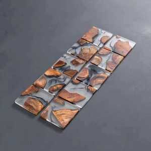 Resin Wood Coasters Square Heat Insulation <b>Tea</b> Mat For Kung Fu <b>Tea</b> <b>Set</b> Afternoon <b>Tea</b> Use - Product Image 2