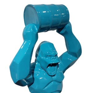 Escultura Moderna de King <span class=keywords><strong>Kong</strong></span> en Resina - Color <span class=keywords><strong>Morado</strong></span> o Personalizado, Galvanizada, Arte Hecho a Mano y Coleccionable - Product Image 5