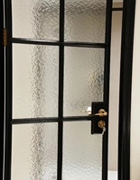 Portes d'intérieur en verre modernes Offre Spéciale de haute qualité Portes de salle de bain en aluminium de style français Intérieur pour villa