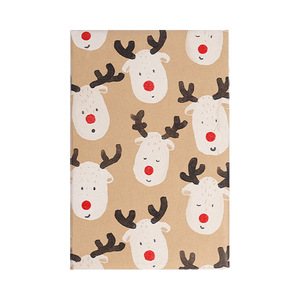 Rollo de papel de regalo con cabeza de Reno de Navidad marrón grande, resistente al agua, reciclable, papel de embalaje de regalo para Cajas de Regalo De vacaciones - Product Image 5