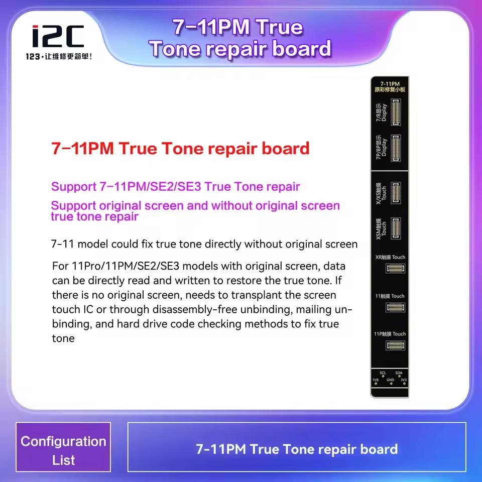 Kits de réparation 7-11pm true tone board