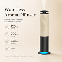 Diffuseur d'arômes haut de gamme sans eau, rechargeable, en alliage d'aluminium, système de parfum intelligent avec contrôle par application, 200 m³