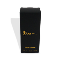 Boîtes en papier personnalisées de 100 ml de haute qualité, noires, pour flacons de parfum, avec insert, recyclables, finition mate et gaufrage