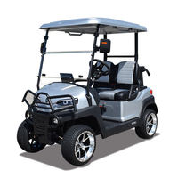 Voiturette de golf électrique homologuée pour la route, 2 places, 48V 72V, surélevée, équipée d'un pare-chocs de protection, d'un toit et d'un pare-brise
