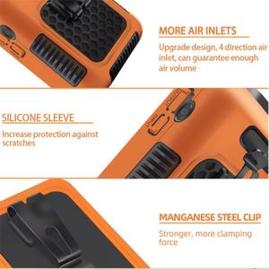 Batterie externe portable 8000 mAh, ventilateur sans lame rechargeable pour le cou, mini ventilateur de camping, ventilateur de refroidissement pour la taille, clip pour voiture/camping-car, hôtel - Product Image 3