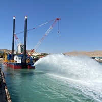 Mesin Pemotong Pasir Diesel Cutter Suction Dredger 500m³/jam, Kedalaman Kerja 8m, Kepala Pemotong untuk Saluran Sungai