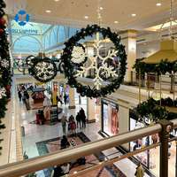 Guirlande lumineuse de Noël extérieure ANPU Lighting 60 pouces pré-éclairée IP65 avec lumières LED et décorations, structure en acier, intensité réglable