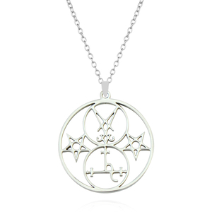 Ciondolo con Doppia Sigilla di Lucifero / Lilith con Bastoni, Amuleto Talismano Satanico Lucifero - Product Image 1