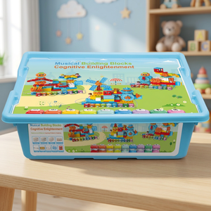 SAMLOK CB51B 134 pièces STEM Jouet éducatif pour enfants Blocs de construction en plastique ABS Jeu de construction programmable Musique Bâtiments modernes - Product Image 3