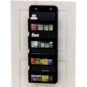 Over Door/<b>Wall</b> <b>Mount</b> 4-Tier Clear Window Pocket Multifunction Storage <b>Shelf</b> Gray Hanging Waterproof PVC Foldable (1 Pack-Grey) - Product Image 3