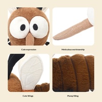 Peluche amusante anti-moustiques, jouet en peluche en polyester et coton PP, coussin de sommeil mignon, compagnon de lit, cadeau d'anniversaire unisexe