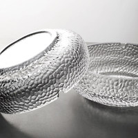 Cendrier en verre de style luxueux à motif glacé, cristal gris fumé irisé ambre pour les bars et les hôtels