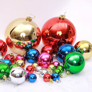 Bolas de <span class=keywords><strong>Navidad</strong></span> con Purpurina para Decoración de Árbol de <span class=keywords><strong>Navidad</strong></span>, Bolas de Plástico Colgantes de 3cm, 4cm, 5cm, 6cm, 7cm, 8cm, 10cm, 24 Unidades/Lote - Product Image 6