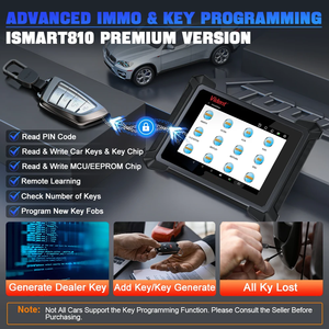 VIDENT ISMART810 الإصدار المميز OBD2 الماسح الضوئي أدوات التشخيص ECU الترميز مفتاح البرمجة المدمج في DoIP يمكن FD ماسح السيارة - Product Image 4