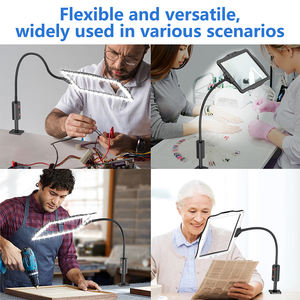 Loupe réglable 1,8X avec grand objectif et 48 lumières LED pour travaux de précision, réparation et fabrication de bijoux - Product Image 6