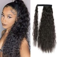 Vente en Gros 10A Queue de Cheval Cheveux Humains Brésiliens Frisés Crépu Raw Cuticule Alignée Extensions 100% Cheveux Humains pour Femmes Noires