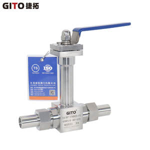 Vanne à boisseau sphérique manuelle cryogénique haute performance GITO, en acier inoxydable haute pression, conception à passage direct pour GNL - Product Image 3