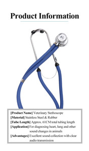 <span class=keywords><strong>Stéthoscope</strong></span> <span class=keywords><strong>vétérinaire</strong></span> à double tête pour chien, porc, bovin, ovins, bétail - Durable et portable - Product Image 3