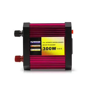 Inverter Mobil 300W multifungsi, Inverter adaptor daya soket Universal pengisian cepat keluar konverter Dc 12V ke Ac 220V