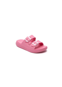 Sandali Unisex in EVA con Doppia Cinturino, Misura 27, Comodi, Tacco Piatto, Colore Rosa - Product Image 1