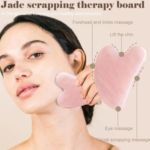 <b>Jade</b> <b>Roller</b> and Gua Sha Combo for Under-eye Puffiness Relief Gift Set Custom Logo Wholesale High Quality Rose Quartz <b>Roller</b> - Product Image 3