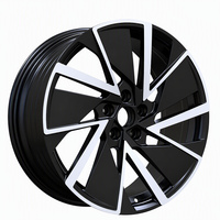 Jantes de voiture électriques forgées sur mesure 19x8.5 20x9 5x112 noires usinées style aérodynamique compatibles avec Audi E-tron Volkswagen EV