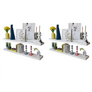 ชั้นวางของติดผนังและชั้นโชว์สีขาว 4 ชิ้น ขนาด 47.2 นิ้ว รุ่น D0100HE7IXU - Product Image 1