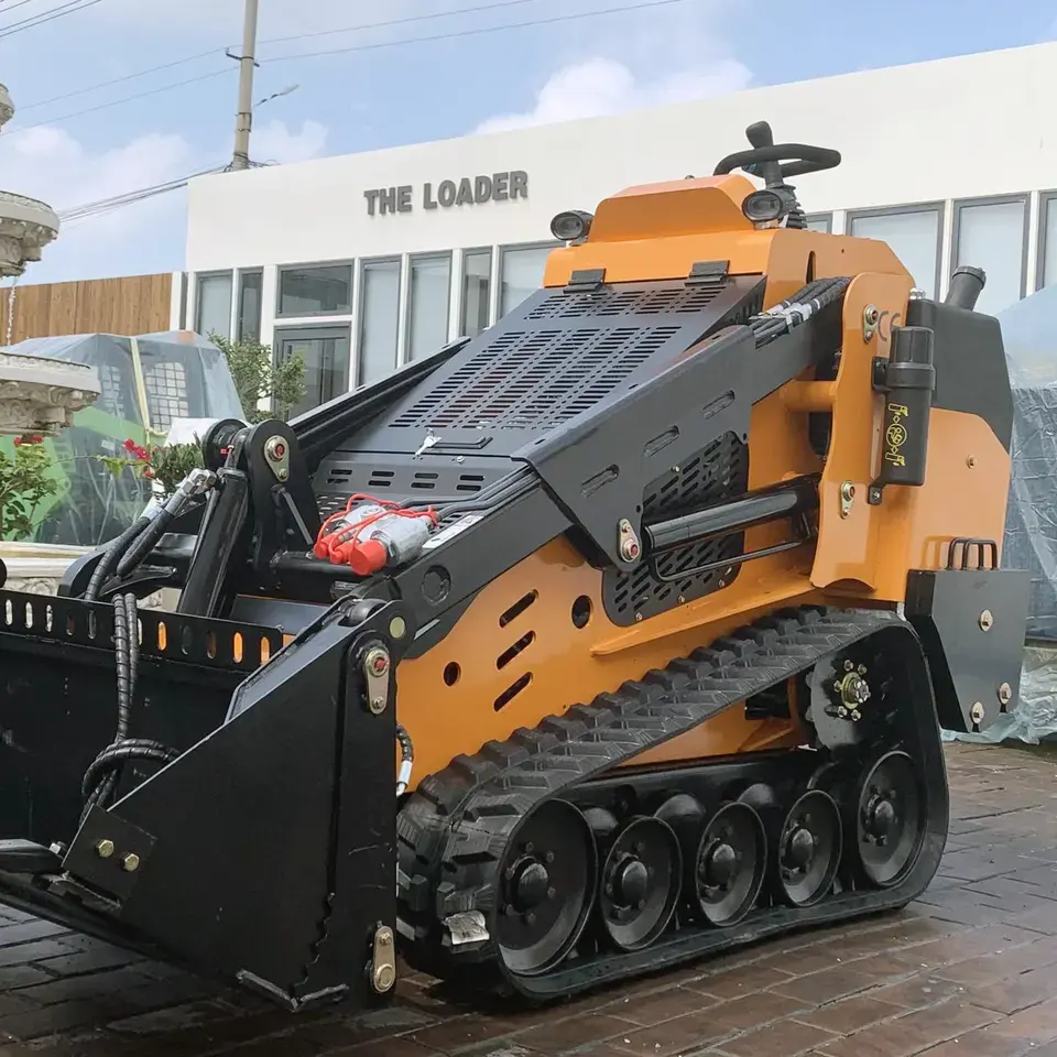 Mini skid steer loader rubber tracks with attachments can ship to USA Germany Uk
