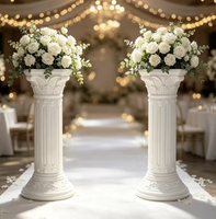 Colonne de jardin moderne en faux style romain, pilier en pierre, sculpture décorative extérieure pour mariage, patio, balcon, en fibre de verre FRP, robuste