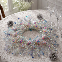 Guirlande de Noël de luxe en polyester pour porte d'entrée, de bonne qualité, pour intérieur, fête, centre commercial, maison, arbre, affichage festif