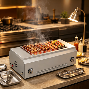 Parrilla de Gas Multifuncional de Acero Inoxidable para Encimera, Mesa de Barbacoa Comercial con Control de Temperatura por Zonas - Product Image 4