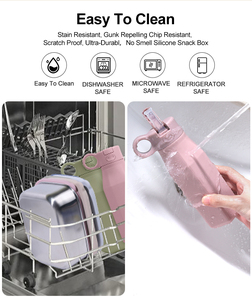 2025 biểu tượng tùy chỉnh thép không gỉ Hộp Ăn Trưa trẻ em đầy màu sắc Silicone Nắp Bento Hộp Nước chai Set trường thực phẩm lưu trữ container - Product Image 5