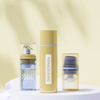 Bouteille de lotion sans air bleue semi transparente de 30ml 50ml 80ml 100ml