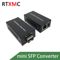 Endüstriyel 100/1000mb süper Mini Fiber optik medya dönüştürücü tek modlu 1 Fiber SC Port Gigabit medya dönüştürücü Ethernet