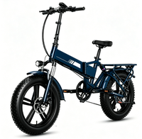 Vélo électrique à pneus larges de 20 pouces, cadre en alliage d'aluminium, 48V 500W, batterie au lithium 7 vitesses, vélo de montagne à suspension intégrale