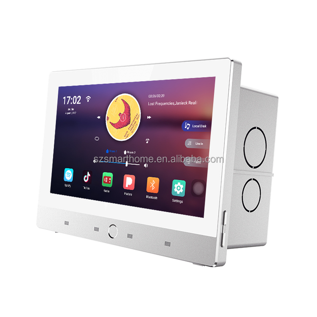 7 Inch Touch Screen Music Center Control Panel Supports 8 -way Ceiling Speaker for Smart Home