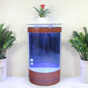 Réservoir de poissons d'<span class=keywords><strong>aquarium</strong></span> demi-rond en verre de haute qualité avec lumières LED et pompe à eau pour les ménages - Product Image 5