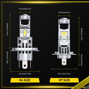 AUXITO <b>H4</b> 6500K Headlight Bulbs 18V white 24000lm 20W LED Headlight Bulbs Applicable to the left driving position - Product Image 3