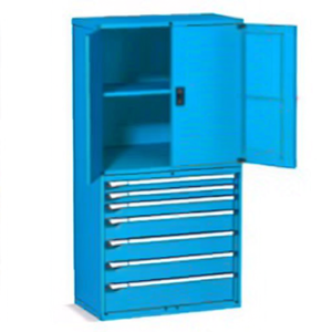 Fami <b>Tool</b> Cabinet With 7 <b>Drawers</b> L1020 P598 A2000 Blue Ral5012 For Workshop Storage - Product Image 2