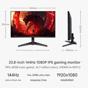ขายดีสำหรับ ACER Nitro VG240Y P6bip 23.8นิ้ว IPS 144Hz FHD 1080P HDMI DP ธุรกิจมืออาชีพคอมพิวเตอร์เกม2K จอภาพพีซี - Product Image 2