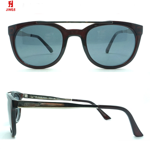 En gros lunettes de soleil hommes style <span class=keywords><strong>double</strong></span> <span class=keywords><strong>pont</strong></span> lunettes de soleil ronde oeil de chat lunettes de soleil 2020 - Product Image 1