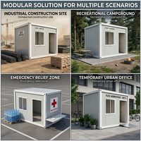 Casa Contenedor Prefabricada de Fácil Montaje, Ecológica, 3x3x2.8m, Aislada, Portátil, Tipo Cabaña, Moderna, para Oficina, Centro Comercial, Entrada