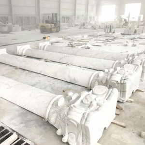 Colonne de sculpture en marbre blanc, colonne romaine en marbre blanc naturel, italie - Product Image 1