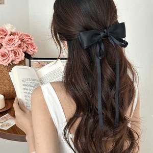 Élégantes pinces à cheveux avec nœud en ruban, accessoires de luxe pour queue de cheval basse, pince à bec de canard pour coiffure mi-haute ou mi-basse - Product Image 4